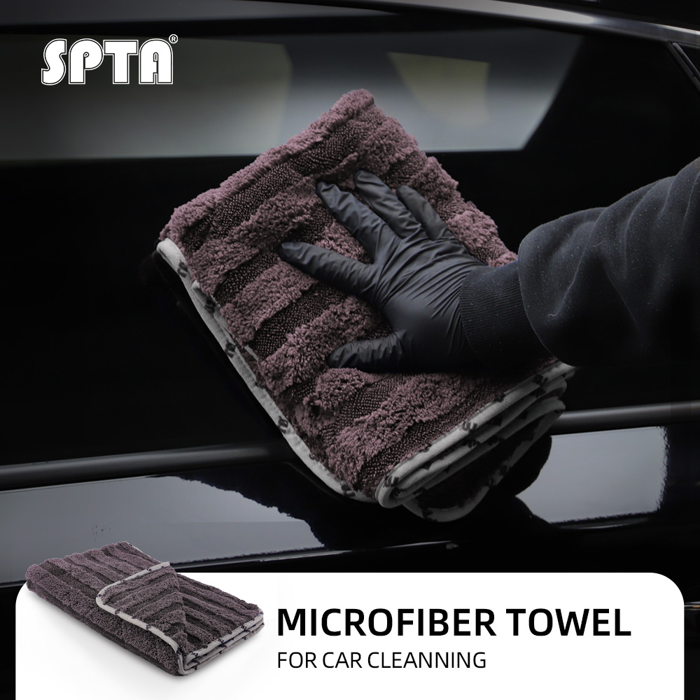 Microfiber Car Drying Towel Super Absorbent - SPTA Gray Microfiber Car Drying Towel