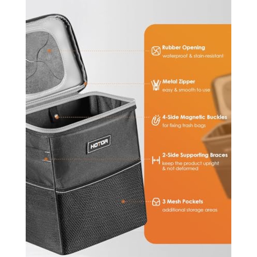 Car Trash Can with Lid and Sto - Waterproof Car Trash Can With Lid ulasan dan harga
