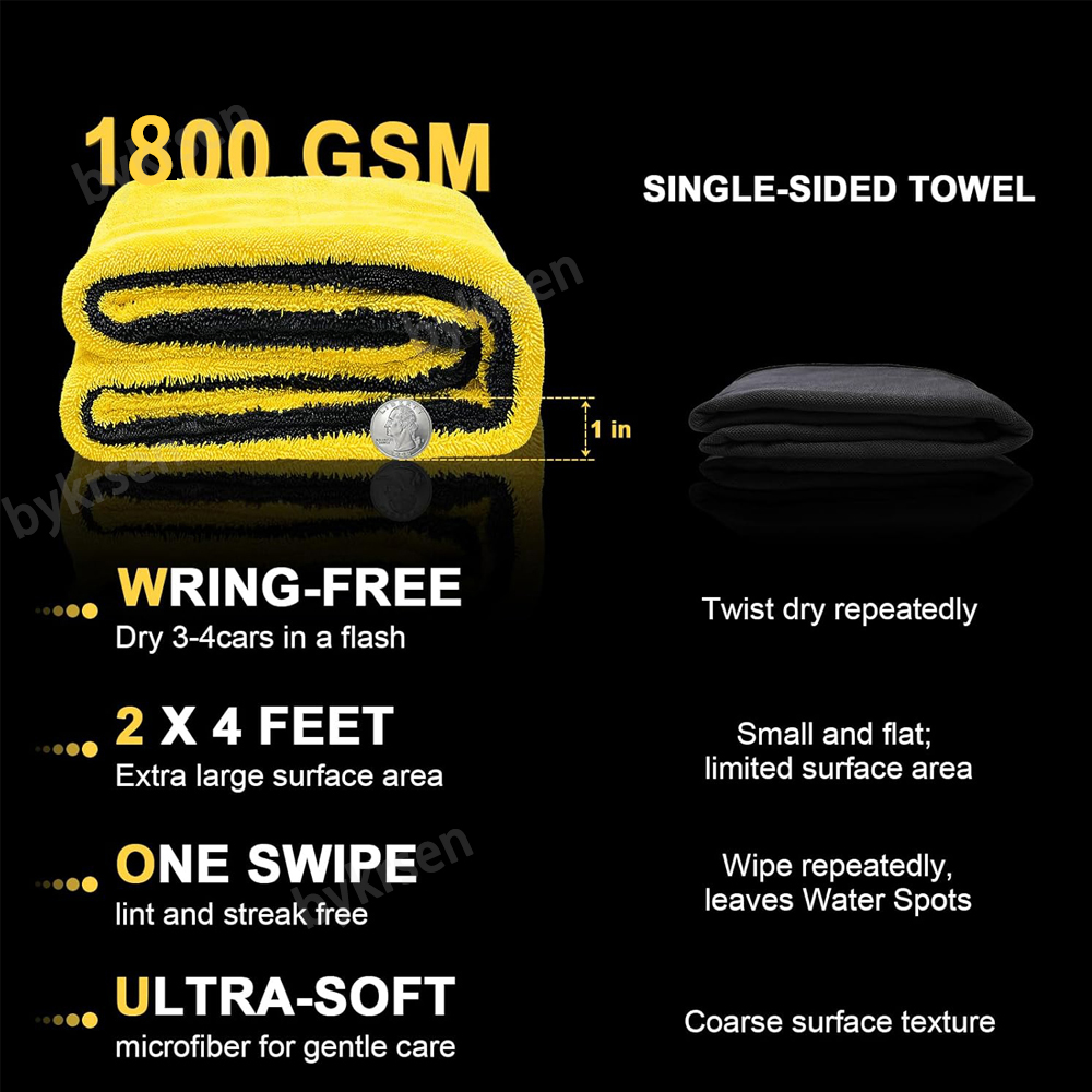 1800GSM Car Microfiber Towel,  - Microfiber Car Drying Towel Super Absorbent ulasan dan harga