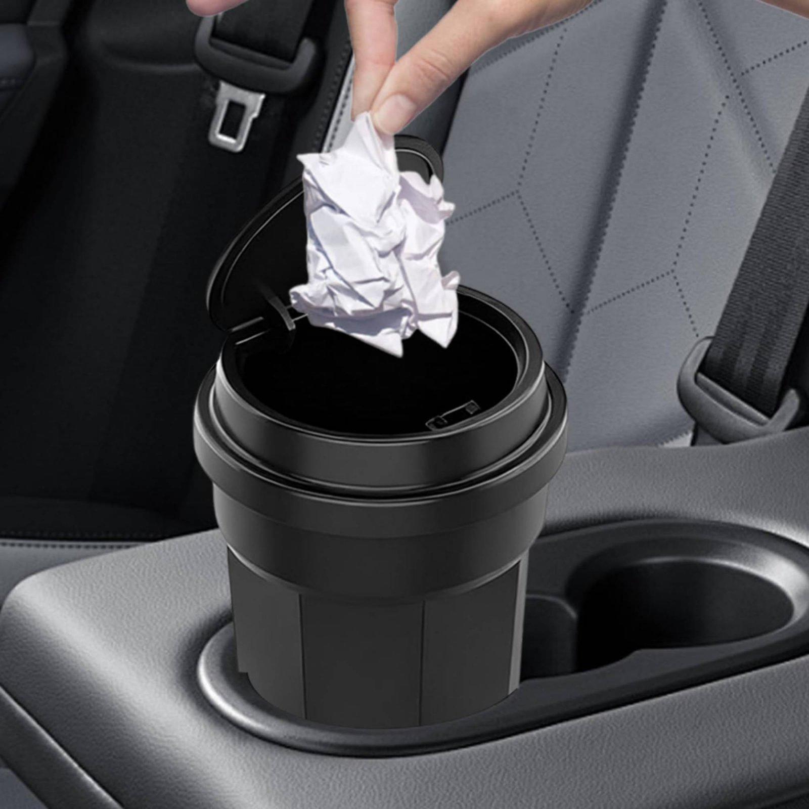 Car Trash Can with Lid Small A - Waterproof Car Trash Can With Lid ulasan dan harga