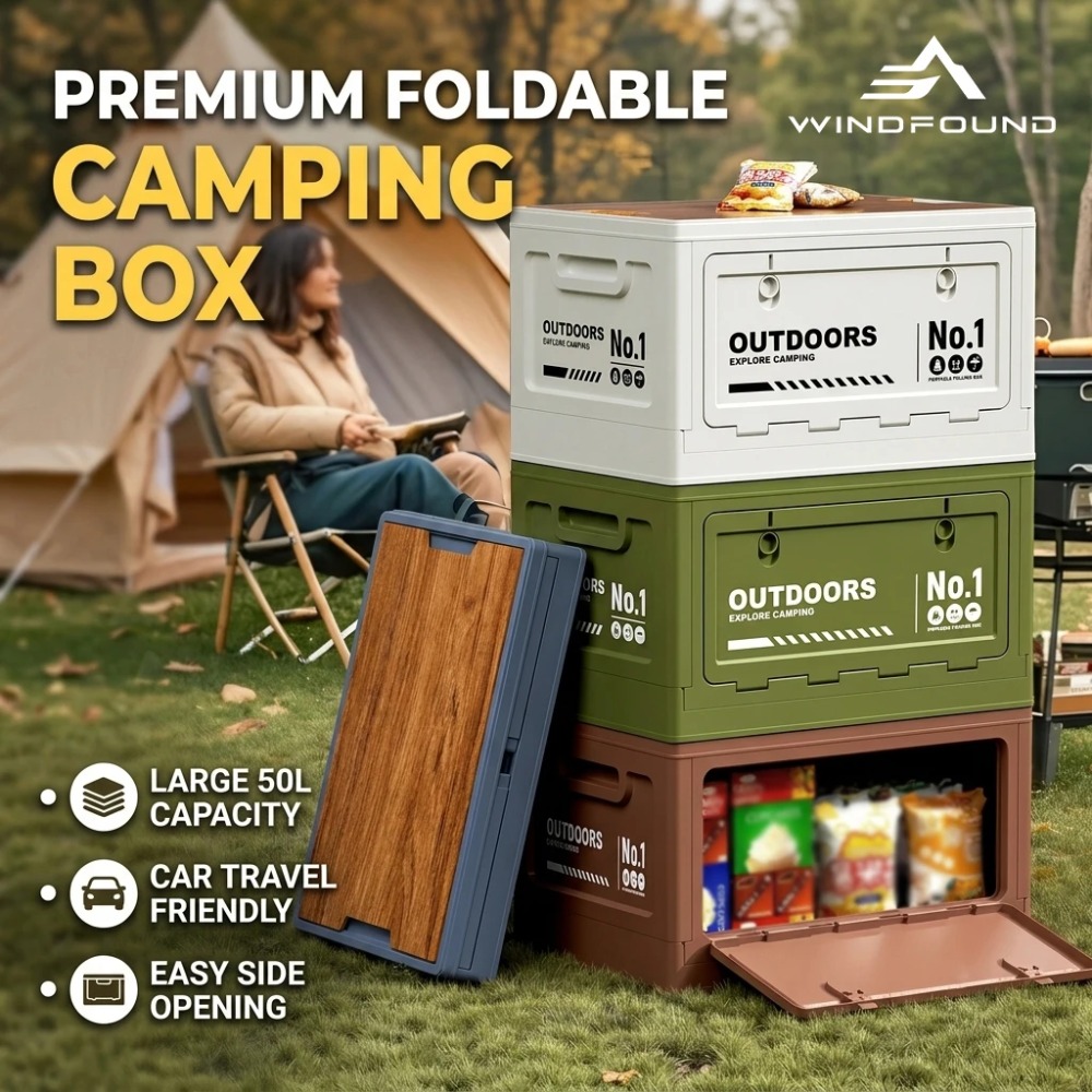Camping Folding Storage Box wi - Car Trunk Organizer Foldable Storage Box ulasan dan harga