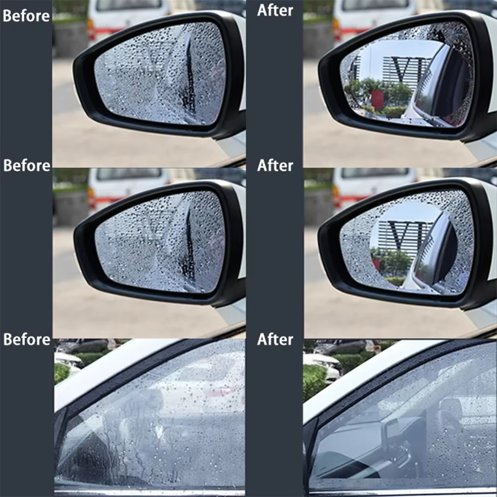 4pcs Anti Fog Film Glare Rainp - Anti Glare Car Rearview Mirror Film ulasan dan harga