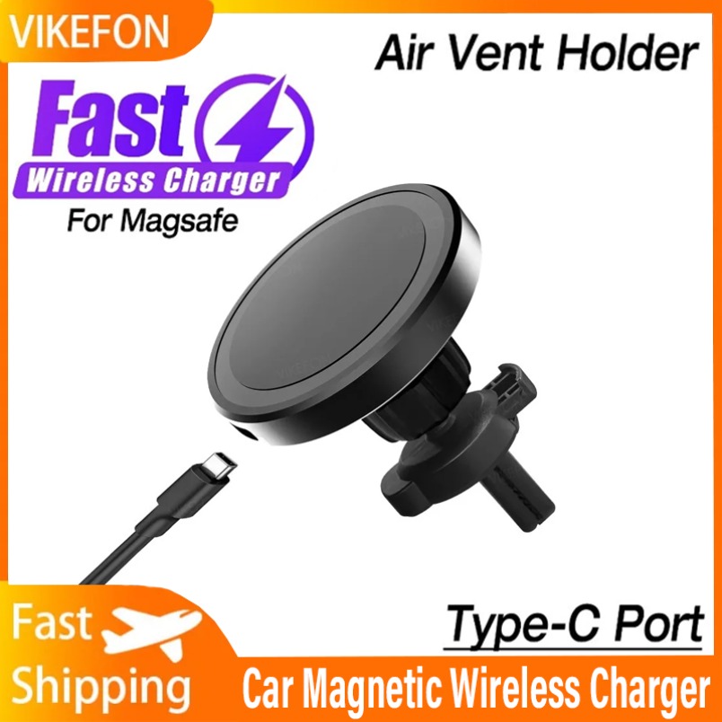 Car 15W Magnetic Wireless Char - Magnetic Phone Holder For Car Vent ulasan dan harga